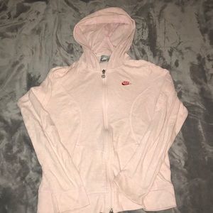 Nike Light Pink Zip-Up Hoodie